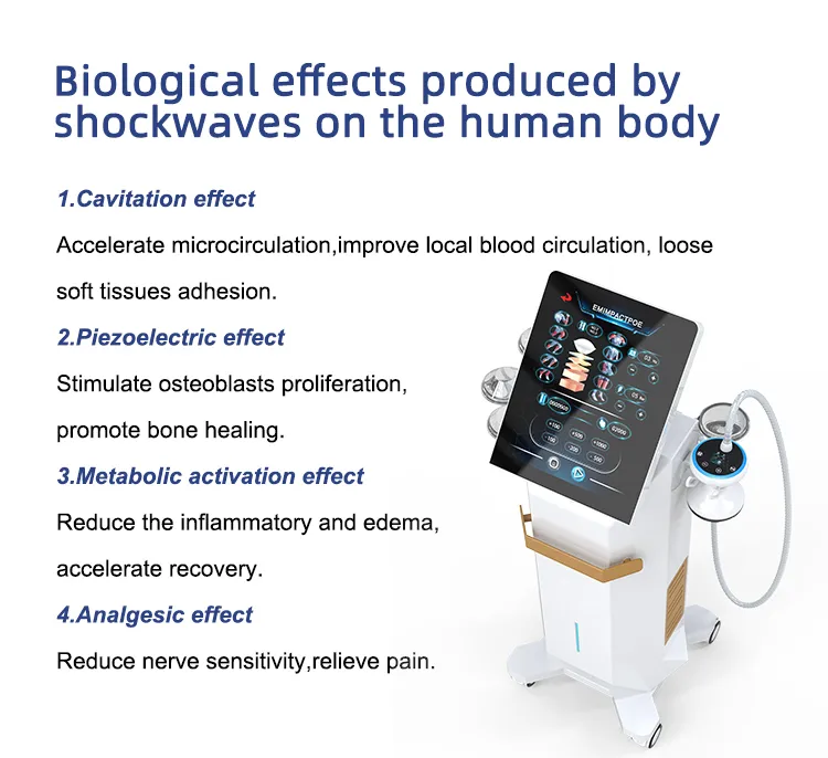 Máquina de terapia de ondas de choque FSWT vertical para mejorar el alivio del dolor 2