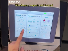 Dispositivo de fisioterapia GMS 3-en-1: Magneto terapia, ondas de choque y infrarrojos cercanos